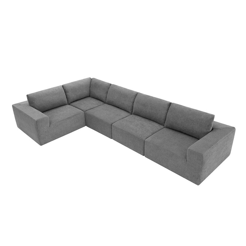 Modular L Shaped Sectional Sofa,Floor Couch Set,Upholstered Furniture-13