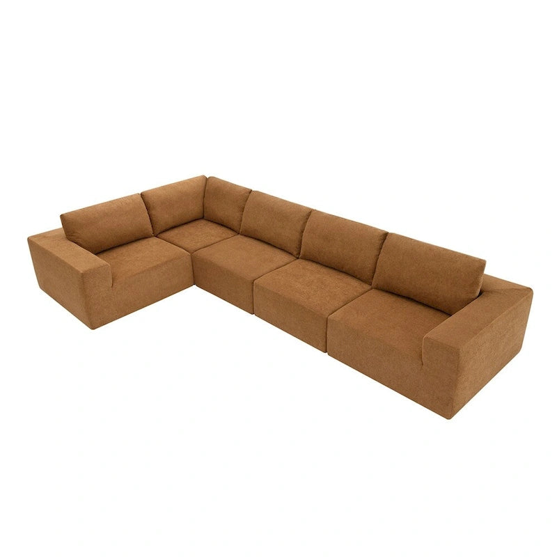 Modular L Shaped Sectional Sofa,Floor Couch Set,Upholstered Furniture-24