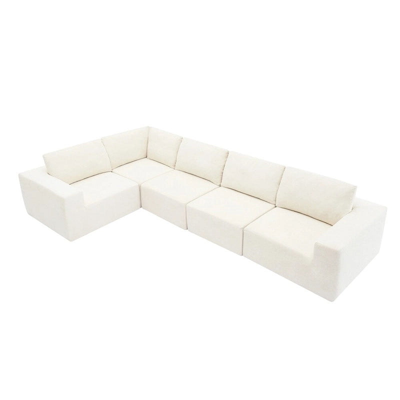 Modular L Shaped Sectional Sofa,Floor Couch Set,Upholstered Furniture-33