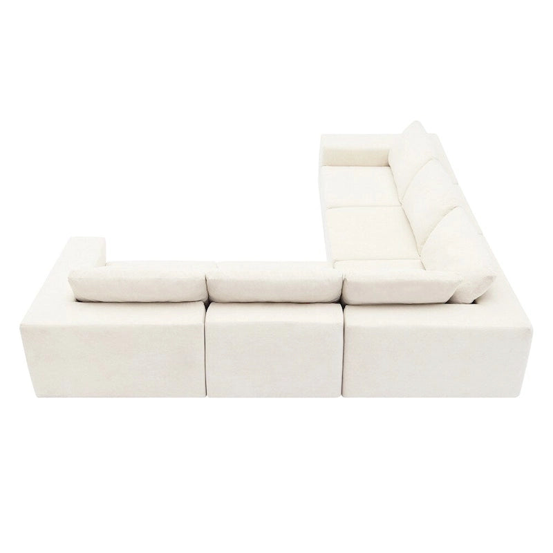 Modular L Shaped Sectional Sofa,Floor Couch Set,Upholstered Furniture-35
