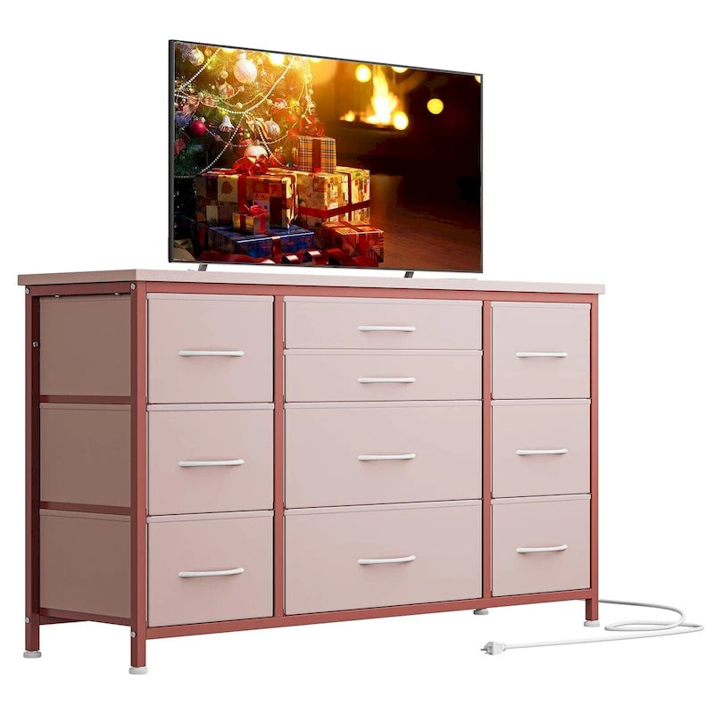 Bedroom Dresser with 10 Large Drawers for 55 Long TV Stand - 55 inches-44