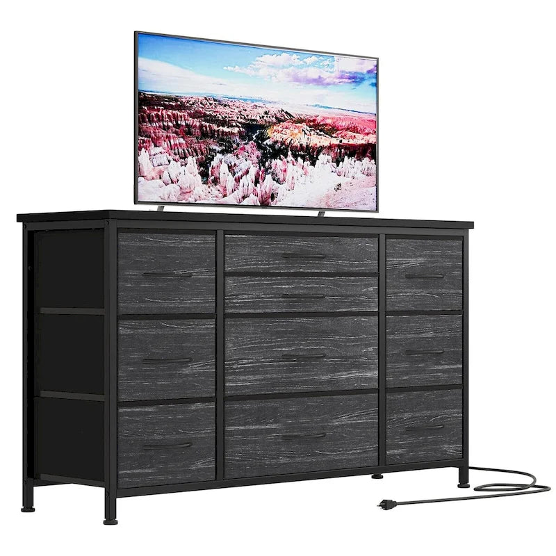 Bedroom Dresser with 10 Large Drawers for 55 Long TV Stand - 55 inches-47