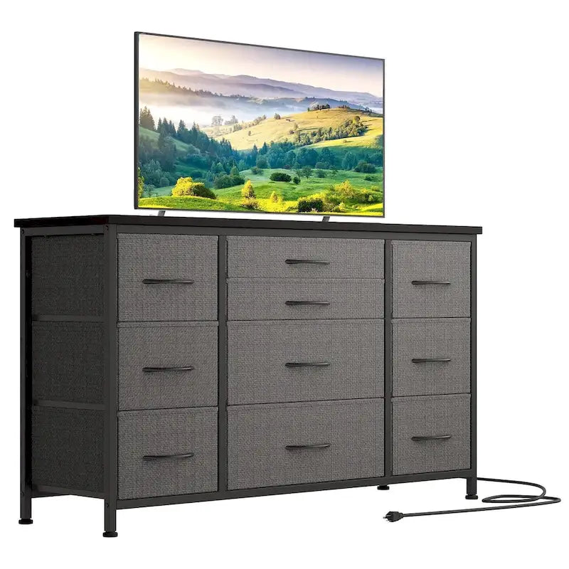 Bedroom Dresser with 10 Large Drawers for 55 Long TV Stand - 55 inches-34