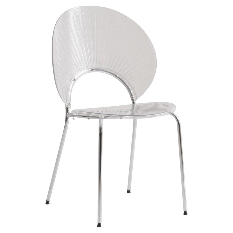 LeisureMod Opulent Plastic Dining Side Chair in Chrome Base-16