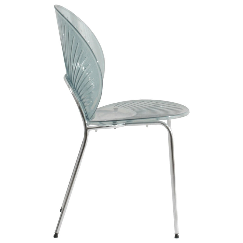 LeisureMod Opulent Plastic Dining Side Chair in Chrome Base-8