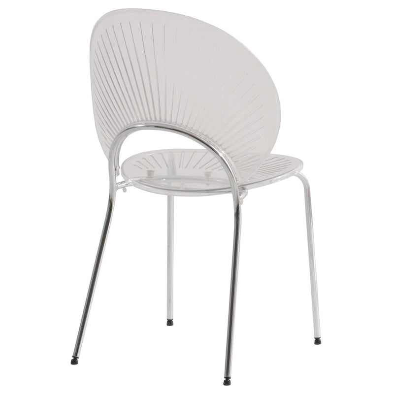 LeisureMod Opulent Plastic Dining Side Chair in Chrome Base-14