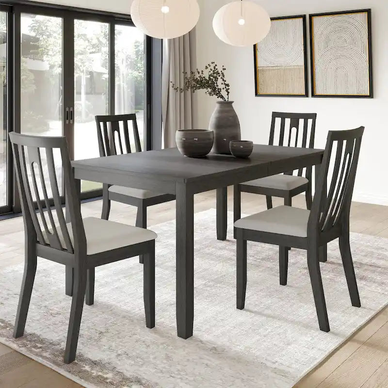 CraftPorch Contemporary 5-piece Wooden Dining Set-7