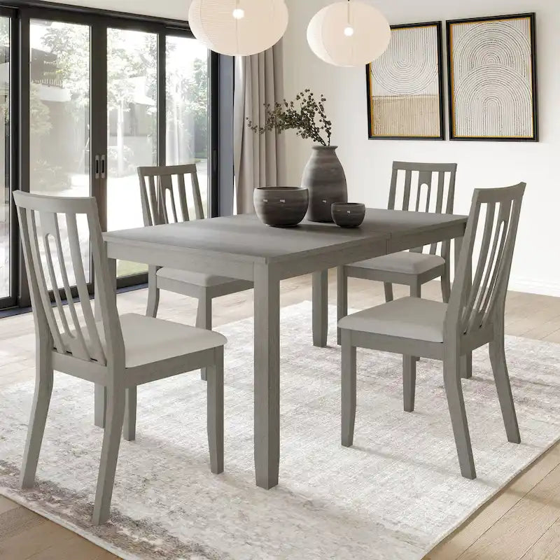 CraftPorch Contemporary 5-piece Wooden Dining Set-10