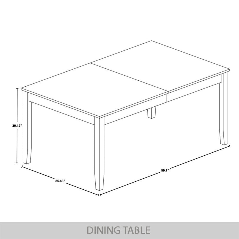 CraftPorch Contemporary 5-piece Wooden Dining Set-14