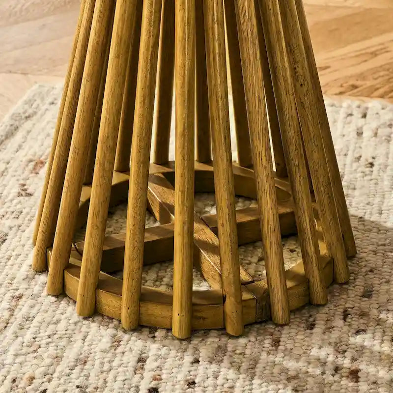 Modern Solid Wood Round Coffee Table-2