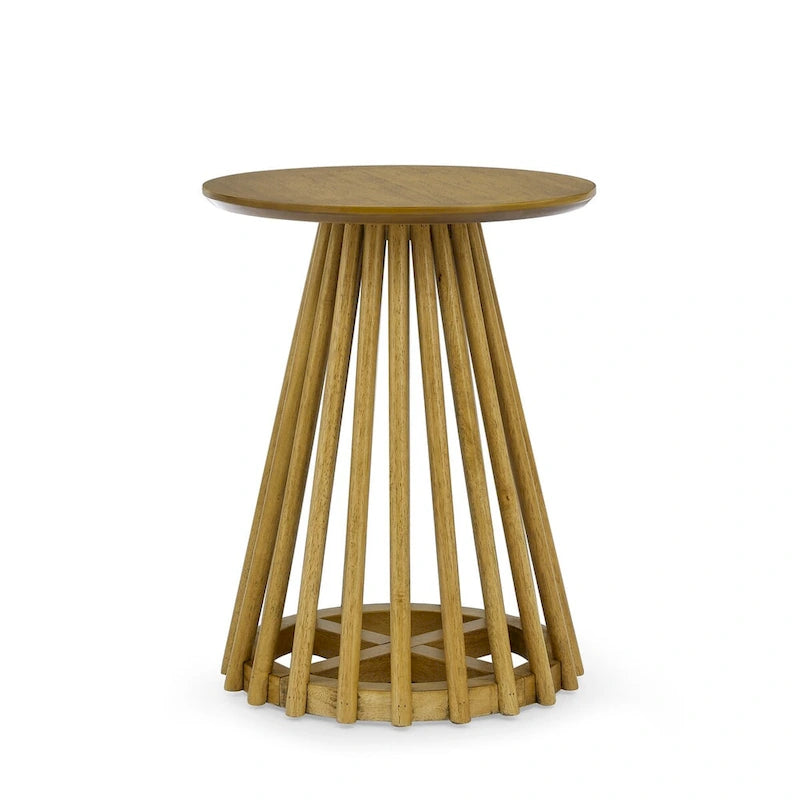 Modern Solid Wood Round Coffee Table-3