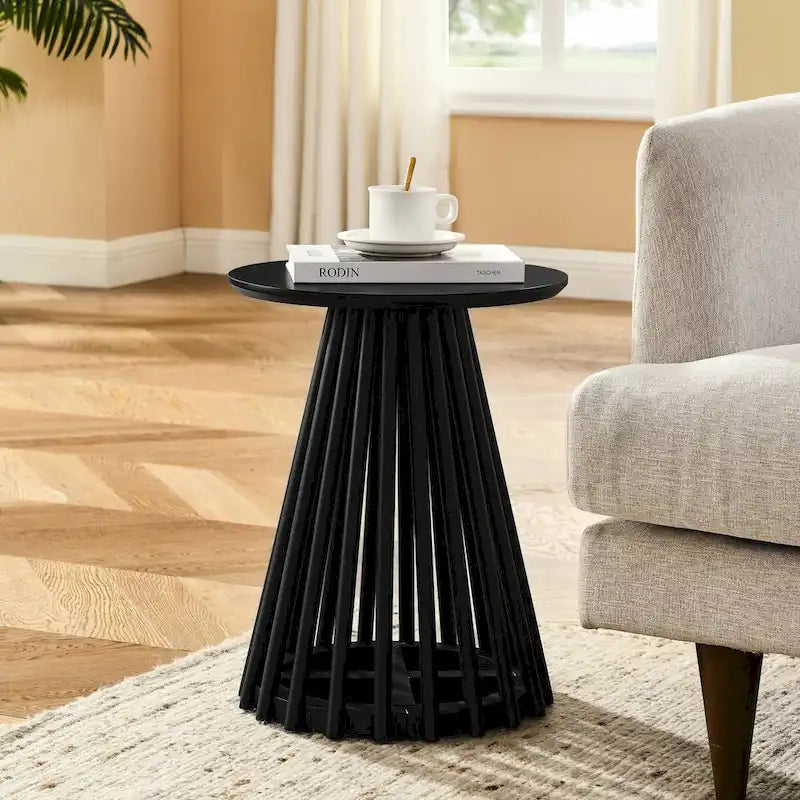Modern Solid Wood Round Coffee Table-7