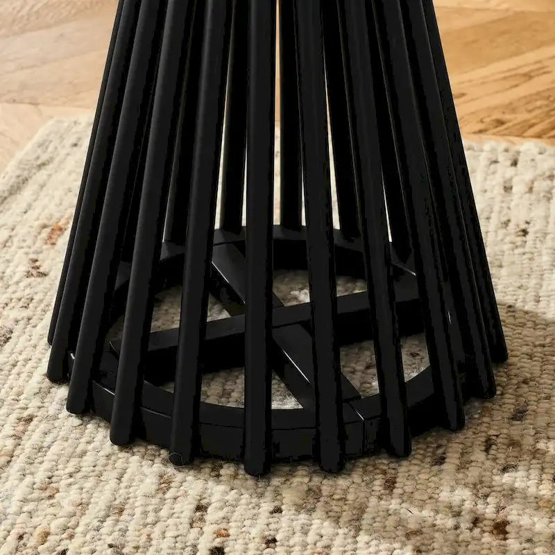 Modern Solid Wood Round Coffee Table-8