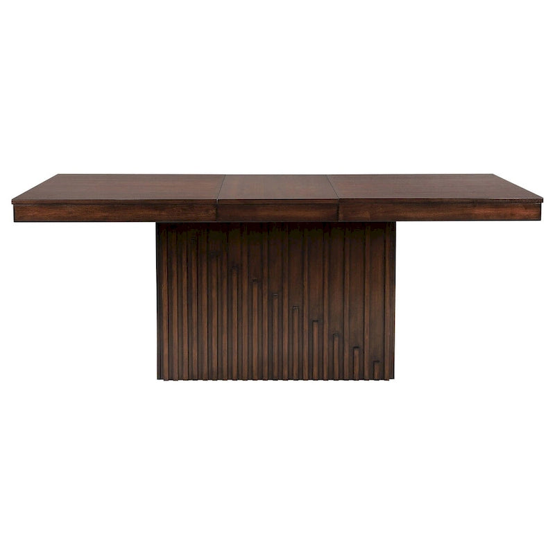 Ryn Dining Table, 60-78 Inch Removable Extendable Rectangular Top, Brown-2