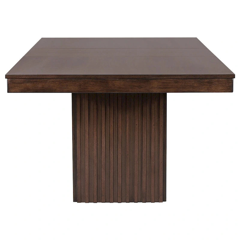 Ryn Dining Table, 60-78 Inch Removable Extendable Rectangular Top, Brown-3