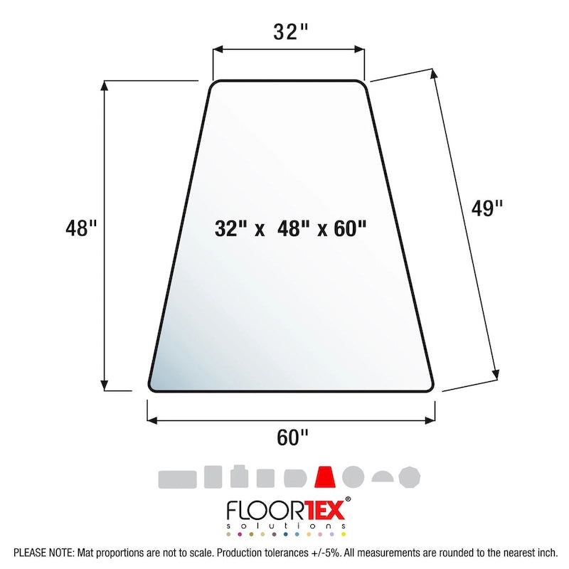 Ultimat Polycarbonate Corner Workstation Chair Mat for Hard Floor - 48 x 60-7