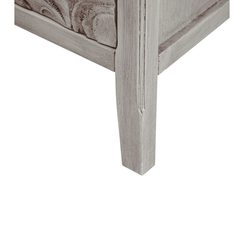 2 Door Cabinet, American Furniture, Suitable for Bedroom, Living Room, Study,Grey+White-4