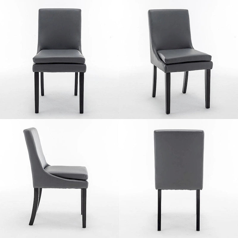 Modern Armless Padded Dining Chairs, Set of 2, with Solid Wood Legs, Suitable for Kitchen, Dining Room-7