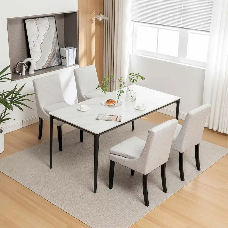 Modern Armless Padded Dining Chairs, Set of 2, with Solid Wood Legs, Suitable for Kitchen, Dining Room-11