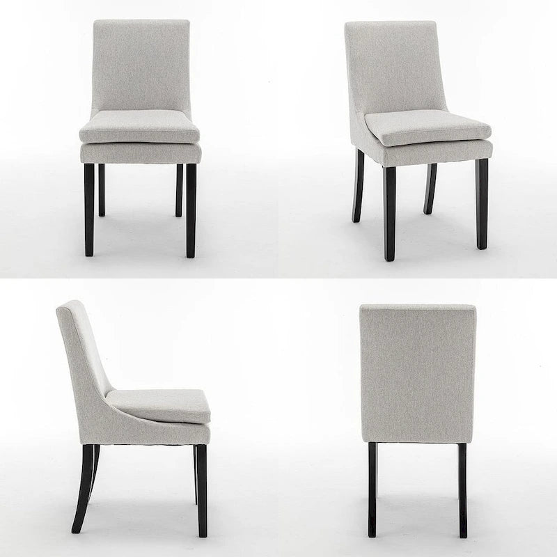 Modern Armless Padded Dining Chairs, Set of 2, with Solid Wood Legs, Suitable for Kitchen, Dining Room-13