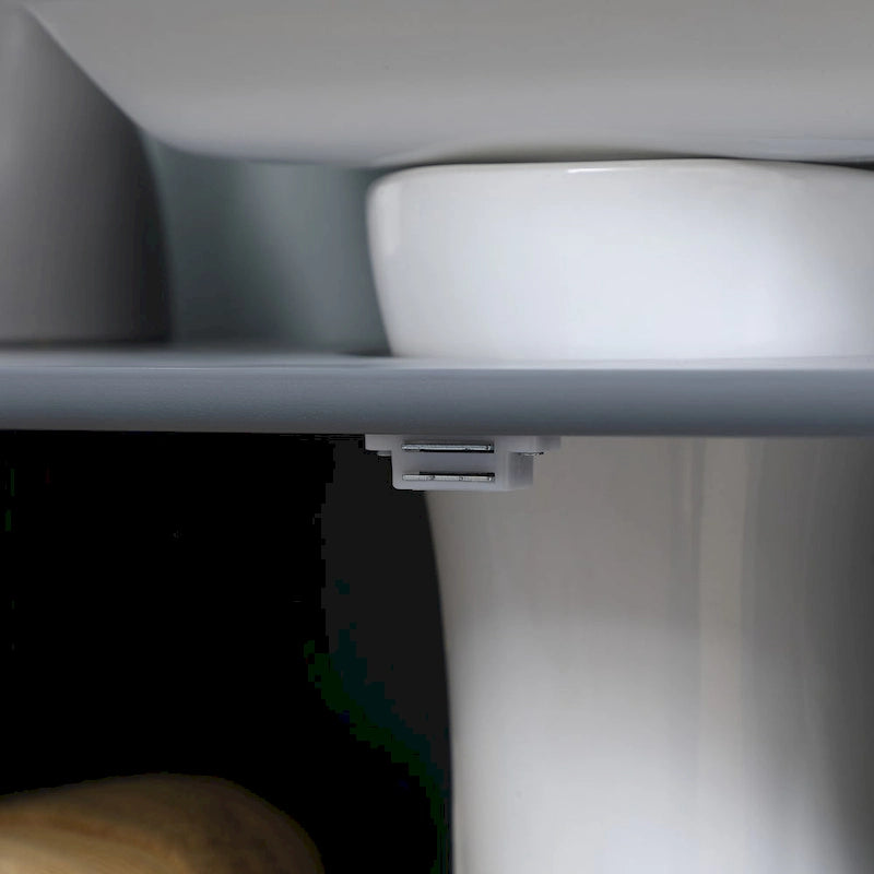 Under Sink Bathroom Cabinet with 2 Doors and Shelf, Pedestal Sink Bathroom Vanity Cabinet, Gray-9