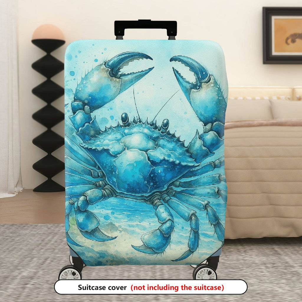 1-Piece Crab Ocean Artistic Graphic Stylish  Suitcase Luggage Cover, Stretch Protective Sleeve