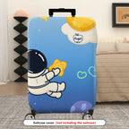 1-Piece Astronaut Space Stars Moon Sky Hearts  Suitcase Luggage Cover, Stretch Protective Sleeve