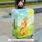 1-Piece Giraffe Grassland Sunshine Flower  Suitcase Luggage Cover, Stretch Protective Sleeve