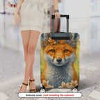 1-Piece Autumn Forest Floral Animal Nature Artistic  Suitcase Luggage Cover, Stretch Protective Sleeve