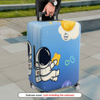 1-Piece Astronaut Space Stars Moon Sky Hearts  Suitcase Luggage Cover, Stretch Protective Sleeve