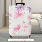 1-Piece Floral Pink Purple Daisy Flower Pattern  Suitcase Luggage Cover, Stretch Protective Sleeve