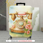 1-Piece Vintage Floral Retro Artistic Decorative  Suitcase Luggage Cover, Stretch Protective Sleeve