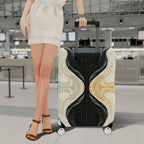 1-Piece Abstract Fluid Swirl Speckled Earthy Universe  Suitcase Luggage Cover, Stretch Protective Sleeve