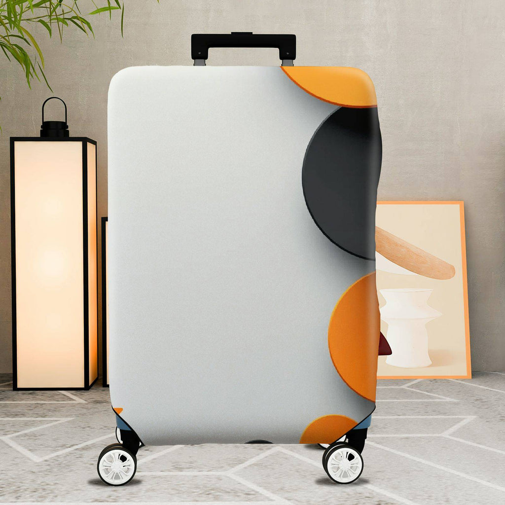 1-Piece Abstract Geometric Colorful Circle Art Pattern  Suitcase Luggage Cover, Stretch Protective Sleeve