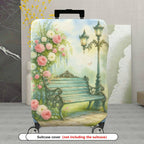 1-Piece Floral Romantic Pastoral Artistic Colorful  Suitcase Luggage Cover, Stretch Protective Sleeve