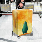 1-Piece Abstract  Green  Yellow Background Artistic Quirky  Suitcase Luggage Cover, Stretch Protective Sleeve