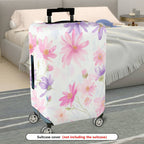 1-Piece Floral Pink Purple Daisy Flower Pattern  Suitcase Luggage Cover, Stretch Protective Sleeve