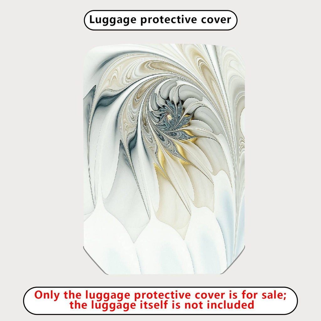 1-Piece Abstract Artistic Elegant Swirling Floral Colorful  Suitcase Luggage Cover, Stretch Protective Sleeve