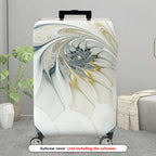 1-Piece Abstract Artistic Elegant Swirling Floral Colorful  Suitcase Luggage Cover, Stretch Protective Sleeve