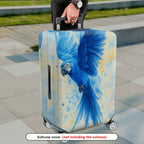 1-Piece Blue Parrot Art Design Colorful Stylish Elegant Vibrant  Suitcase Luggage Cover, Stretch Protective Sleeve