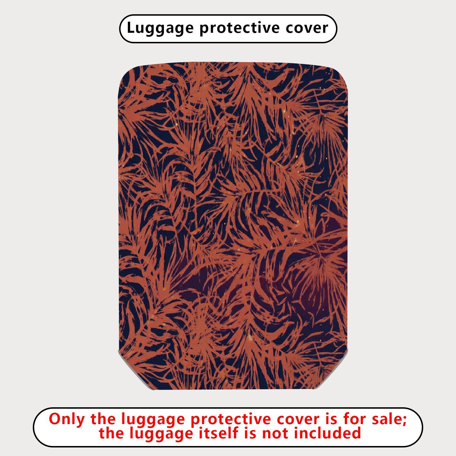 1-Piece Abstract Botanical Tropical Nature Floral Chic  Suitcase Luggage Cover, Stretch Protective Sleeve