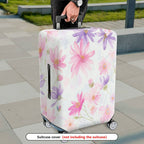 1-Piece Floral Pink Purple Daisy Flower Pattern  Suitcase Luggage Cover, Stretch Protective Sleeve