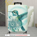 1-Piece Hummingbird Floral Vintage Elegant Artistic  Suitcase Luggage Cover, Stretch Protective Sleeve