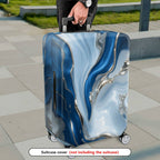 1-Piece Abstract Blue Marble Swirl Artistic Colorful  Suitcase Luggage Cover, Stretch Protective Sleeve