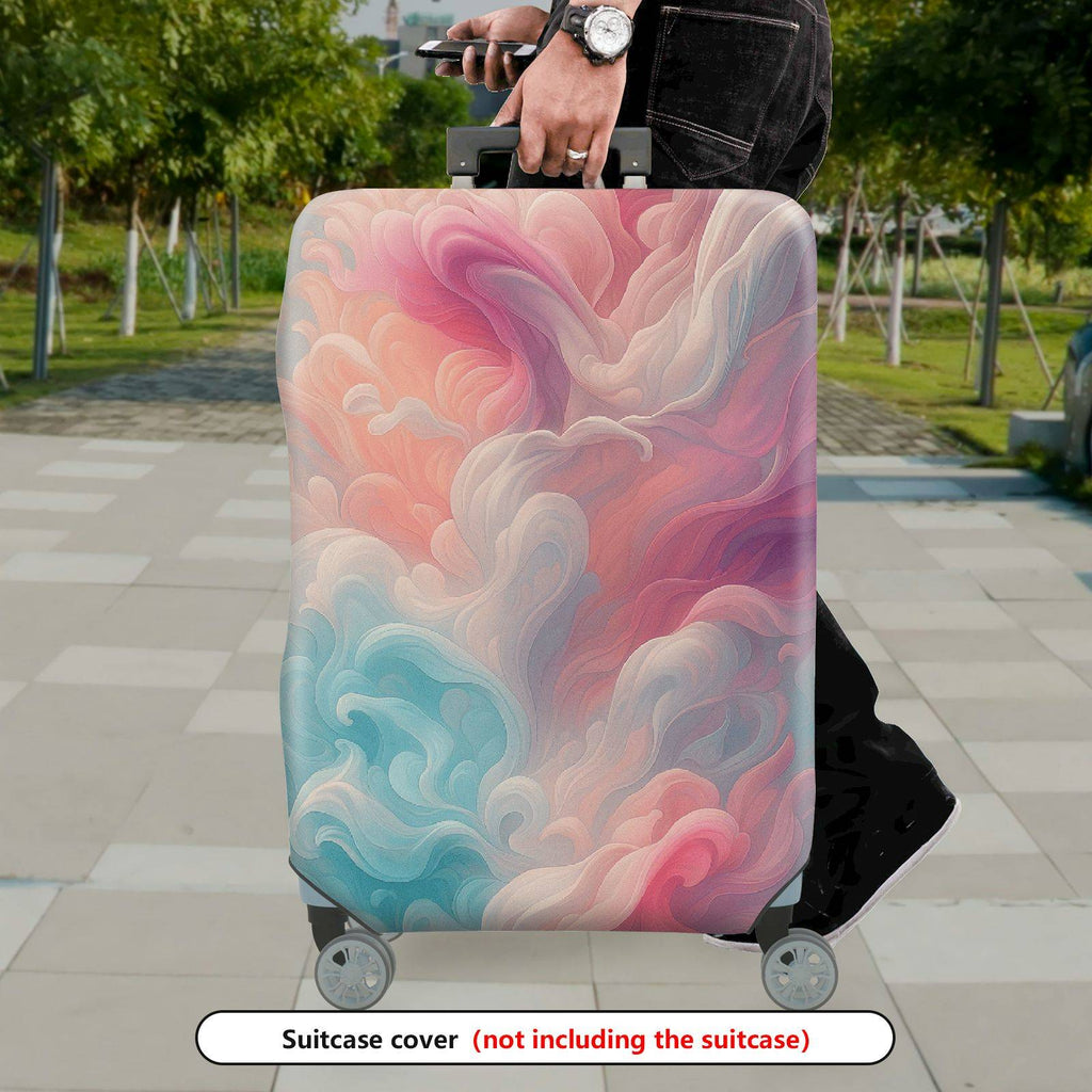 1-Piece Abstract Colorful Cloud Pattern  Suitcase Luggage Cover, Stretch Protective Sleeve