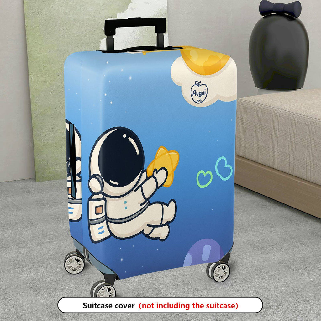 1-Piece Astronaut Space Stars Moon Sky Hearts  Suitcase Luggage Cover, Stretch Protective Sleeve