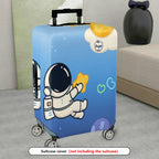 1-Piece Astronaut Space Stars Moon Sky Hearts  Suitcase Luggage Cover, Stretch Protective Sleeve