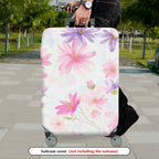 1-Piece Floral Pink Purple Daisy Flower Pattern  Suitcase Luggage Cover, Stretch Protective Sleeve