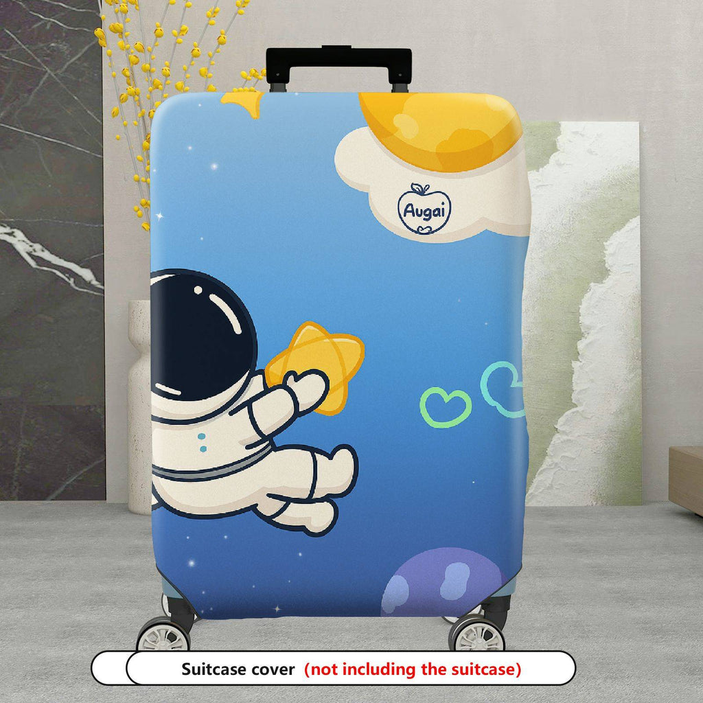 1-Piece Astronaut Space Stars Moon Sky Hearts  Suitcase Luggage Cover, Stretch Protective Sleeve