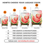 1-Piece Colorful Watermelon Splash Heart Summer Holiday Fruit  Suitcase Luggage Cover, Stretch Protective Sleeve